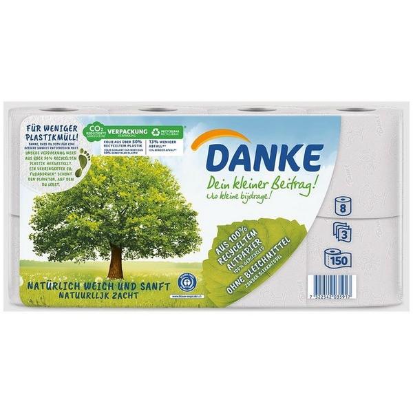 DANKE PAPIER TOILETTE 8X ROLLEAUX BF7