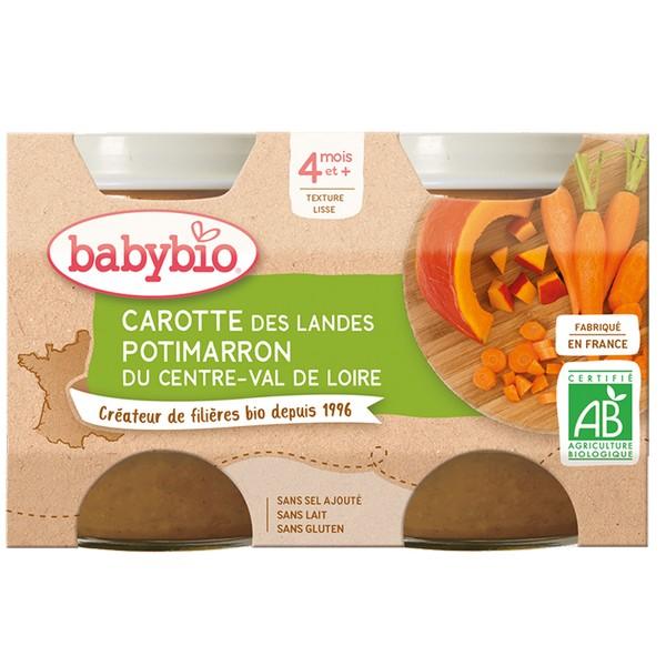 BABYBIO POT CAROTTE & POTIMARRON 2X130GR VT6