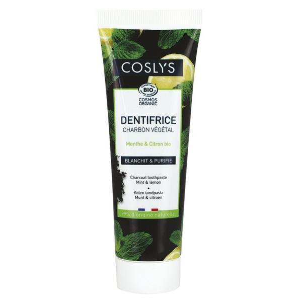 COSLYS DENTIFRICE CHARBON, MENTHE, CITREON 75ML DB1