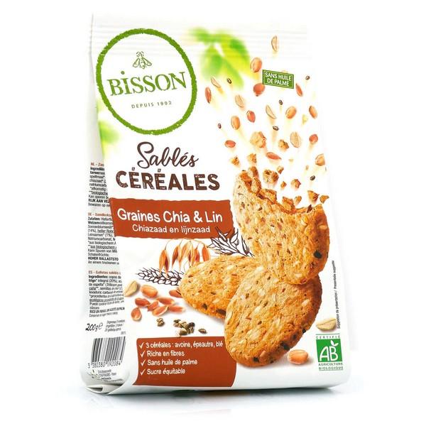 BISSON SABLES CEREALES CHIA & LIN 200GR HY6