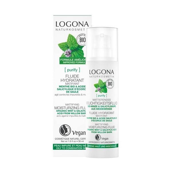 LOGONA FLUIDE HYDRATANT MATIFIANT MENTHE 30ML RGS