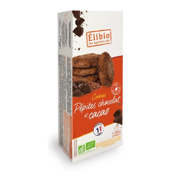 ELIBIO COOKIES PEPITES CHOCOLAT & CACAO 175GR DB14