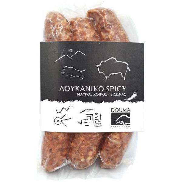 DOUMA SAUCISSE DU PORC NOIR ET DU BISON 300GR EL