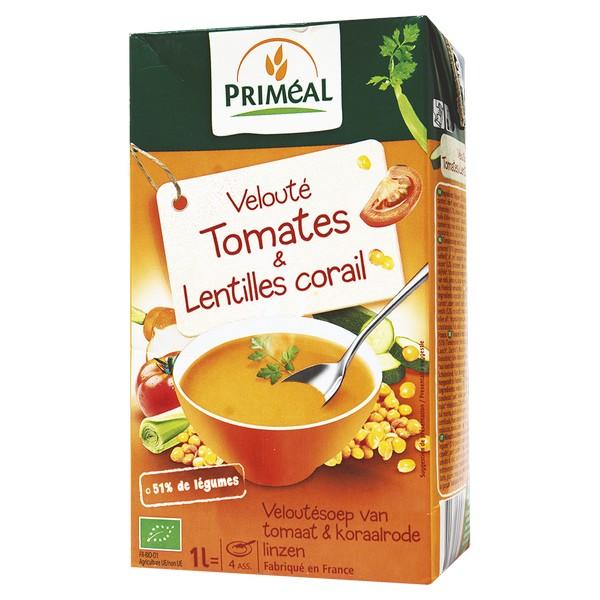 PRIMEAL SOUPE VELOUTE DE TOMATES & LENTILLES CORAIL 1L HY8