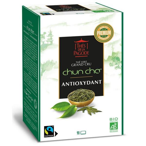 THES DE LA PAGODE THE VERT GRAND CRU CHUN CHA ANTIOXYDANT 90X SACHETS TDP