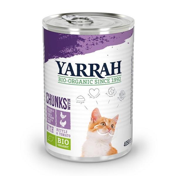 YARRAH BOUCHEES AU POULET & DINDE CHAT 400GR BF12