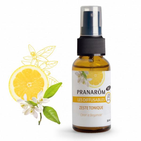 PRANAROM LES DIFFUSABLES SPRAY ZESTE TONIQUE CITRON BERGAMOTE 30ML PR