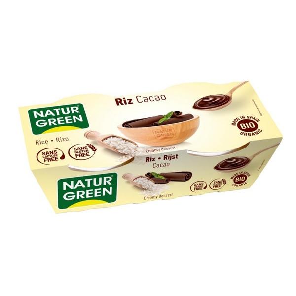 NATURGREEN DESSERT RIZ & CACAO 2X125GR MV6