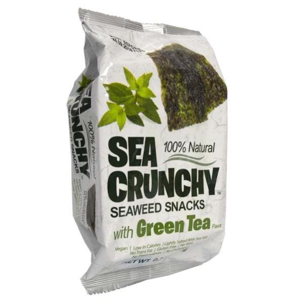 SEA CRUNCHY ALGUE SNACK AU THE VERT 10GR BF12