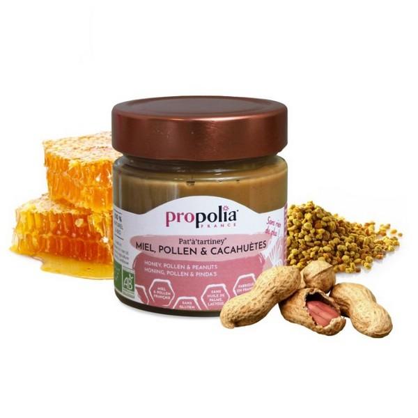 PROPOLIA PAT'A'TARTINEY MIEL, POLLEN & CACAHUETES 250GR MN