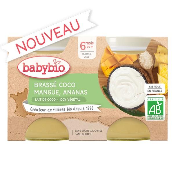 BABYBIO POT BRASSE COCO MANGUE ANANAS 2X200GR VT6