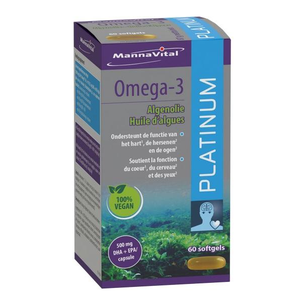 MANNAVITAL OMEGA 3 VEGAN PLATINUM 60X SOFTGEL MV2