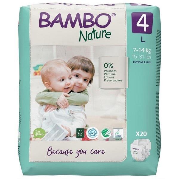 BAMBO NATURE COUCHE BEBE N°4 L 7-14KG 20X BF10