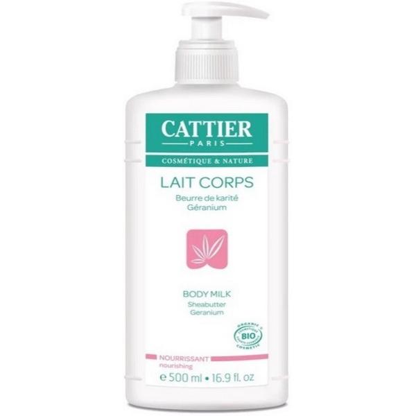 CATTIER LAIT CORPS BEURRE DE KARITE & GERANIUM 500ML MR6