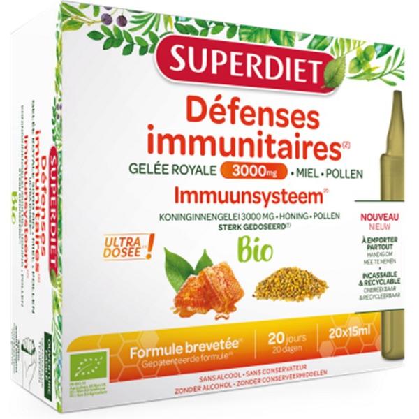 SUPERDIET DEFENSES IMMUNITAIRES 3000MG 20X15ML SD