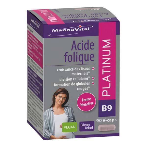 MANNAVITAL ACIDE FOLIQUE B9 PLATINUM 90X V-CAPSULES MV2