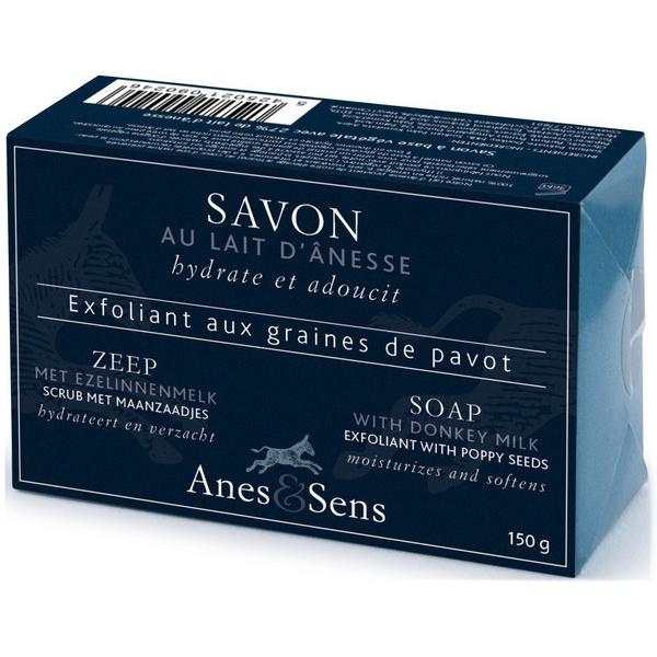 ANES & SENS SAVON AU LAIT D'ANESSE EXFOLIANT AUX GRAINES DE PAVOT 150GR AS