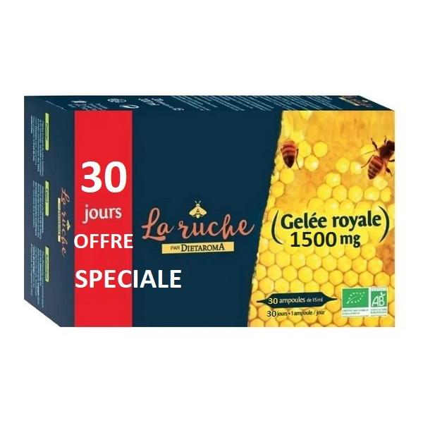 DIETAROMA LA RUCHE GELEE ROYALE 1500MG 30X AMPOULES MN