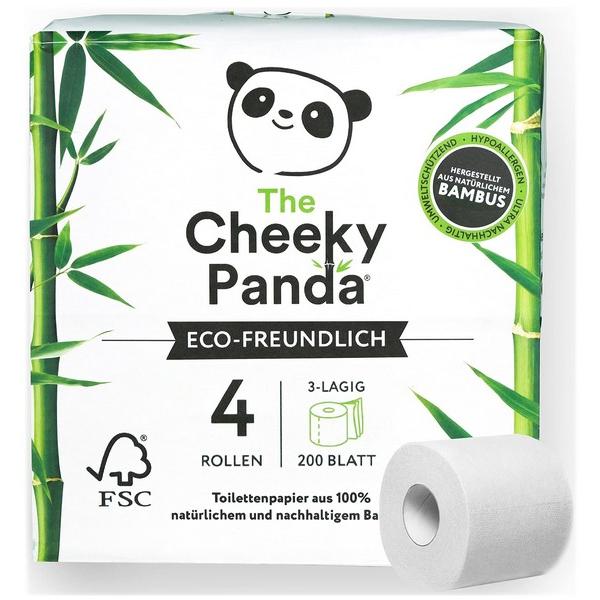 THE CHEEKY PANDA PAPIER TOILETTE BAMBOU 4X ROLLS 3PLY 200X BF6