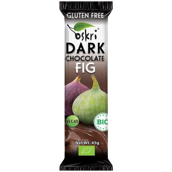 OSKRI BARRE DARK CHOCOLATE FIGUES 45GR MV20