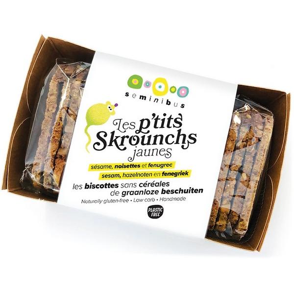 SEMINIBUS LE P'TIT' SKROUNCHS JAUNES BISCOTTES SANS CEREALES 100GR SM