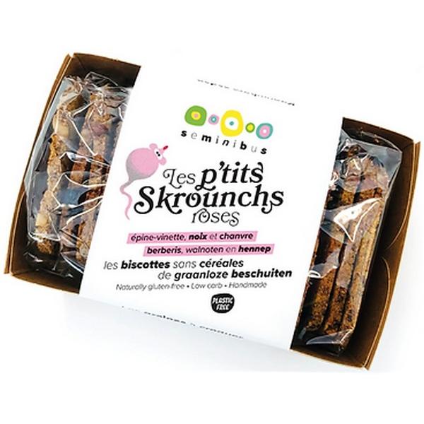 SEMINIBUS LE P'TIT' SKROUNCHS ROSES BISCOTTES SANS CEREALES 100GR SM