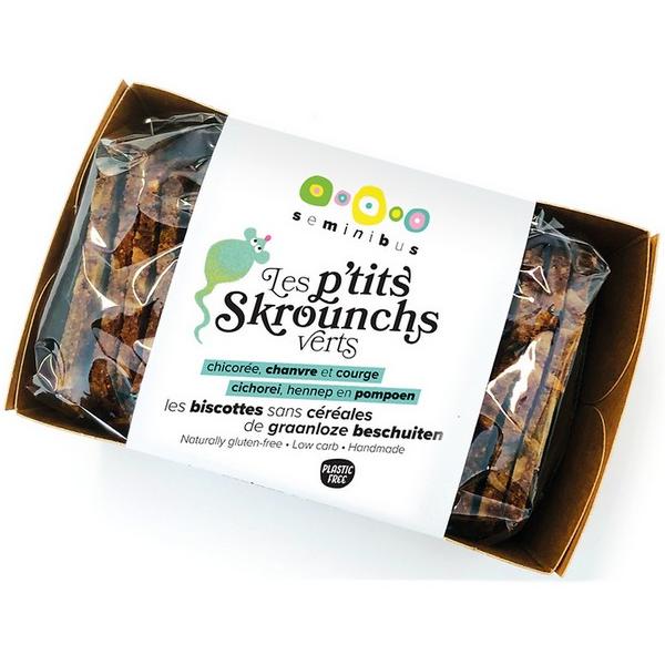 SEMINIBUS LE P'TIT' SKROUNCHS VERTS BISCOTTES SANS CEREALES 100GR SM