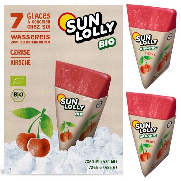 SUN LOLLY 7 GLACES A CONGELER CERISE 7X60ML 420ML HY