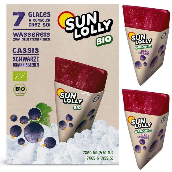 SUN LOLLY 7 GLACES A CONGELER CASSIS 7X60ML 420ML HY