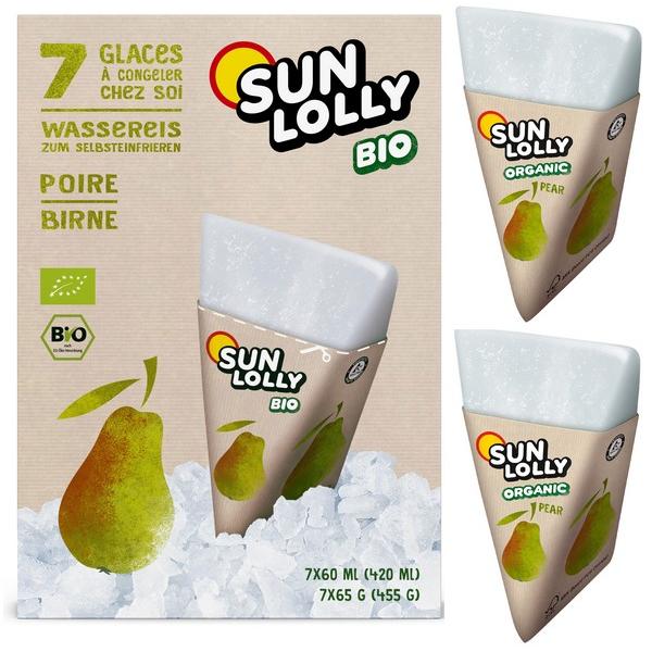 SUN LOLLY 7 GLACES A CONGELER POIRE 7X60ML 420ML HY