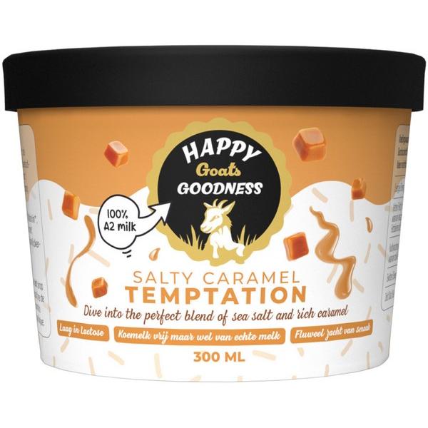 HAPPY GOATS GOODNESS GLACE SALTY CARAMEL 300ML MR12