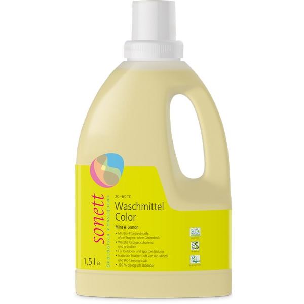 SONETT LESSIVE LIQUIDE COULEUR MENTHE & CITRON 1.5L BF6