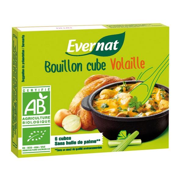 EVERNAT BOUILLON CUBE VOLAILLE 6X10GR 60GR BF15