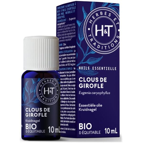 HERBES ET TRADITIONS HUILE ESSENTIELLE DE CLOUS DE GIROFLE 10ML HT