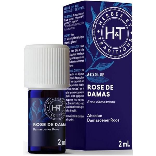 HERBES ET TRADITIONS HUILE ESSENTIELLE DE ROSE DE DAMAS 2ML HT