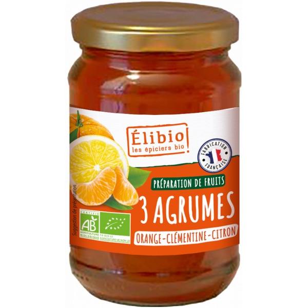 ELIBIO PREPARATION DE FRUITS 3 AGRUMES ORANGE CLEMENTINE CITRON 340GR DB6